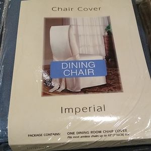Dining Chair Covers. Slate blue in color, style " Imperial, 60% cotton 40% poly.